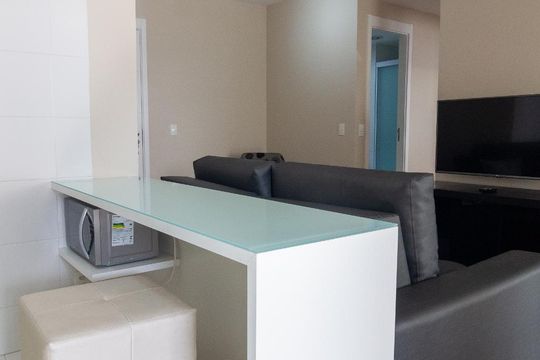 Cozinha de apartamento para alugar com 2 quartos, 66m² em Santo Amaro, São Paulo