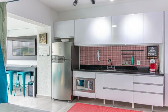 Cozinha de kitnet/studio para alugar com 1 quarto, 36m² em Vila Mariana, São Paulo