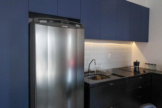 Cozinha de kitnet/studio para alugar com 1 quarto, 42m² em Vila Pompéia, São Paulo
