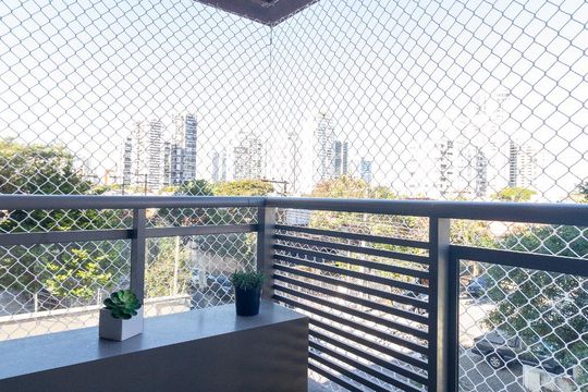 Varanda de apartamento à venda com 1 quarto, 55m² em Cidade Monções, São Paulo