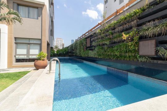 Piscina de apartamento à venda com 1 quarto, 55m² em Cidade Monções, São Paulo