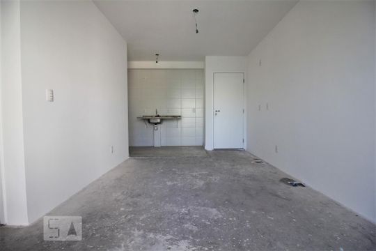 Sala e cozinha de apartamento para alugar com 3 quartos, 67m² em Vila Andrade, São Paulo