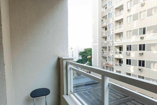 Varanda da Sala de apartamento à venda com 2 quartos, 50m² em Rio Comprido, Rio de Janeiro