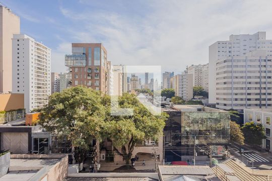 Vista da Sala de apartamento para alugar com 2 quartos, 100m² em Cerqueira César, São Paulo