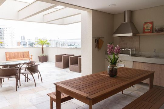 Salão de festas/Churrasqueira  de kitnet/studio para alugar com 1 quarto, 36m² em Vila Prudente, São Paulo