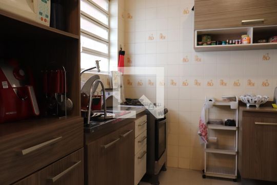 Cozinha - Armários de apartamento à venda com 1 quarto, 55m² em Centro, São Leopoldo