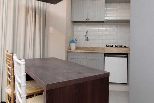 Cozinha de apartamento à venda com 1 quarto, 40m² em Higienópolis, São Paulo