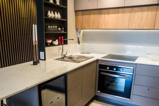 Cozinha de apartamento para alugar com 1 quarto, 49m² em Petrópolis, Porto Alegre