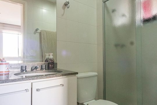 Banheiro da Suite de apartamento à venda com 3 quartos, 67m² em Jaguaré, São Paulo