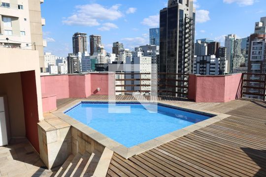 Área comum - Piscina de kitnet/studio à venda com 1 quarto, 45m² em Vila Nova Conceição, São Paulo