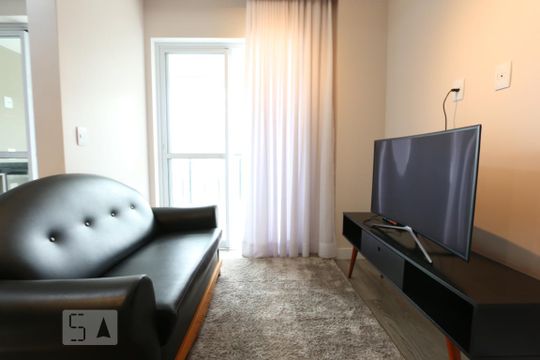 sala de apartamento para alugar com 1 quarto, 38m² em Vila Andrade, São Paulo