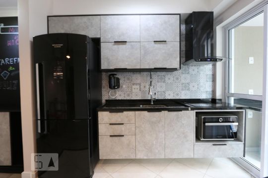 cozinha de apartamento para alugar com 1 quarto, 38m² em Vila Andrade, São Paulo