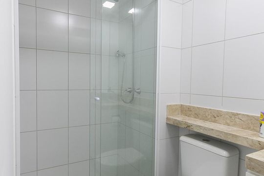 Banheiro da Suíte de apartamento à venda com 1 quarto, 35m² em Cambuci, São Paulo