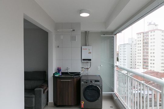 Varanda  de apartamento à venda com 1 quarto, 35m² em Cambuci, São Paulo