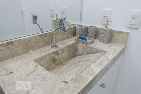 Banheiro da Suíte de apartamento à venda com 1 quarto, 35m² em Cambuci, São Paulo