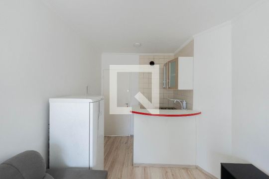 Sala/Cozinha de apartamento para alugar com 1 quarto, 27m² em Bela Vista, São Paulo