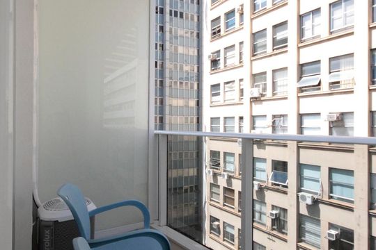 Varanda de kitnet/studio para alugar com 1 quarto, 22m² em Centro, São Paulo