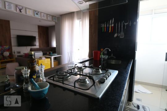 cozinha de apartamento à venda com 1 quarto, 51m² em Vila Andrade, São Paulo
