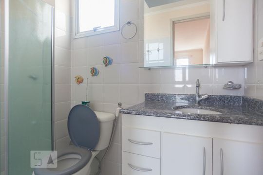 Banheiro da suíte de apartamento à venda com 3 quartos, 80m² em Jardim Antonio Von Zuben, Campinas