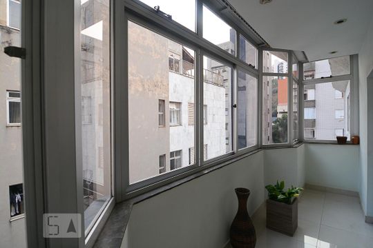 Varanda da sala de apartamento para alugar com 3 quartos, 154m² em Buritis, Belo Horizonte