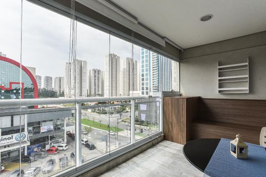Varanda Gourmet de kitnet/studio para alugar com 1 quarto, 42m² em Centro, São Bernardo do Campo