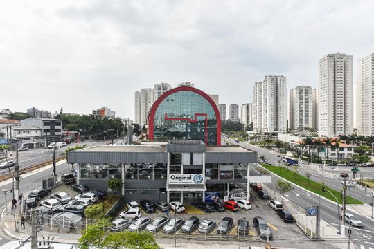 Vista da Varanda Gourmet de kitnet/studio para alugar com 1 quarto, 42m² em Centro, São Bernardo do Campo