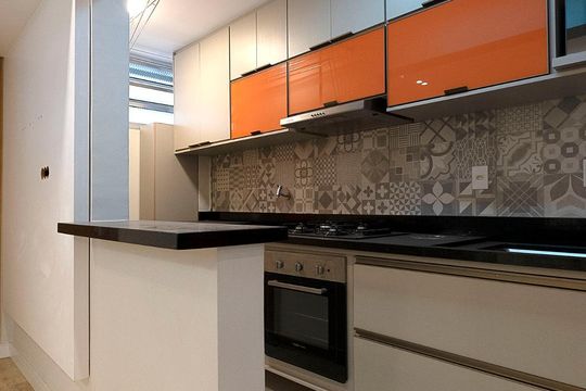 Cozinha de apartamento à venda com 1 quarto, 40m² em Cerqueira César, São Paulo
