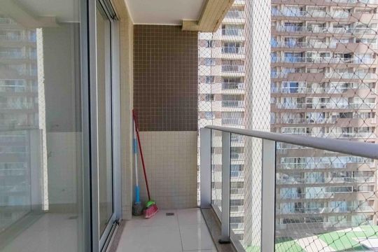Varanda da Sala e Cozinha de apartamento para alugar com 1 quarto, 44m² em Norte (águas Claras), Brasília