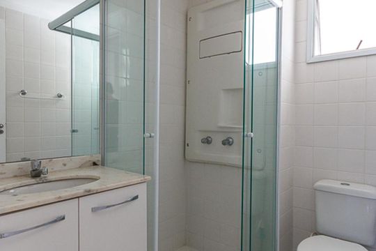Banheiro Social de apartamento à venda com 2 quartos, 63m² em Parque Brasília, Campinas