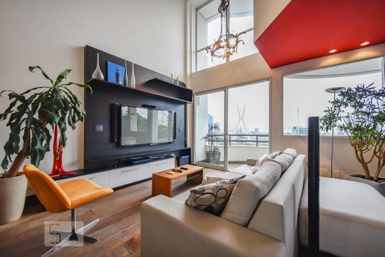 Sala de apartamento à venda com 1 quarto, 98m² em Real Parque, São Paulo