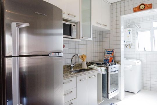 Cozinha de apartamento para alugar com 1 quarto, 55m² em Jardim do Mar, São Bernardo do Campo