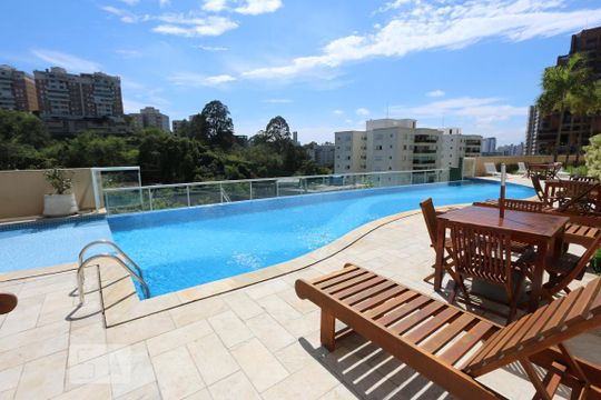 piscina de apartamento à venda com 3 quartos, 129m² em Paraíso do Morumbi, São Paulo