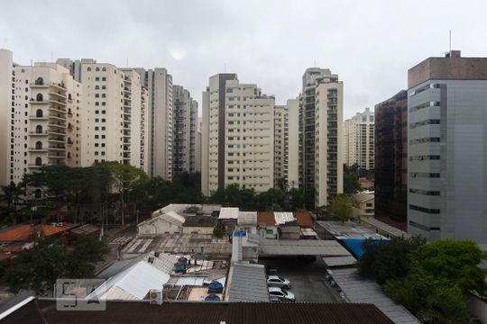 Vista de apartamento para alugar com 1 quarto, 55m² em Indianópolis, São Paulo