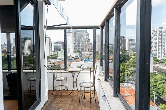 Varanda da Cobertura de apartamento à venda com 3 quartos, 176m² em Pinheiros, São Paulo