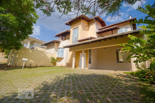 Fachada de casa à venda com 4 quartos, 350m² em Condomínio Jardim Botânico , Campinas
