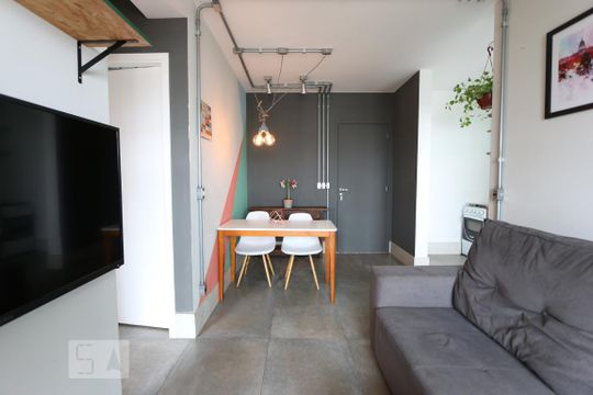 sala de apartamento para alugar com 2 quartos, 47m² em Vila Andrade, São Paulo