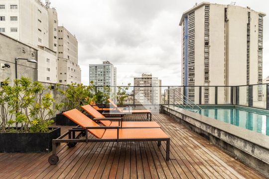 Solarium de kitnet/studio para alugar com 1 quarto, 32m² em Santa Efigênia, São Paulo