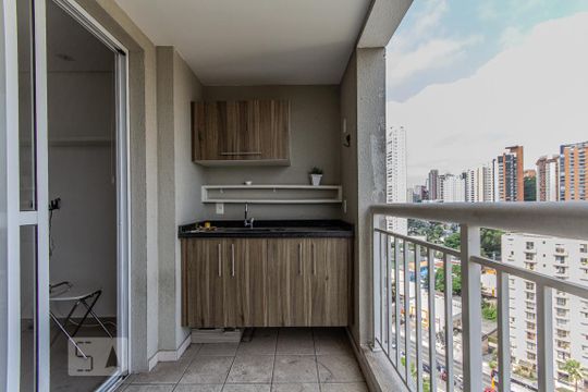Varanda da Sala de apartamento para alugar com 2 quartos, 69m² em Vila Andrade, São Paulo