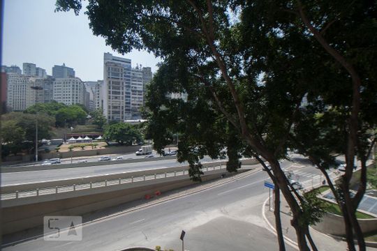 Vista da Sala de apartamento à venda com 1 quarto, 36m² em Centro, São Paulo