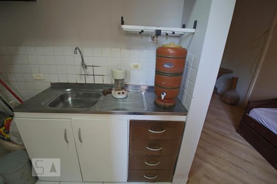 Cozinha de kitnet/studio à venda com 1 quarto, 35m² em República, São Paulo