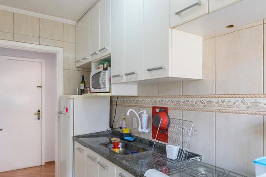 Cozinha de apartamento à venda com 2 quartos, 52m² em Vila Metalúrgica, Santo André