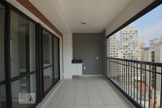Varanda de apartamento para alugar com 1 quarto, 42m² em Santa Cecília, São Paulo