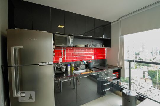 Cozinha de kitnet/studio à venda com 1 quarto, 30m² em Vila Mariana, São Paulo