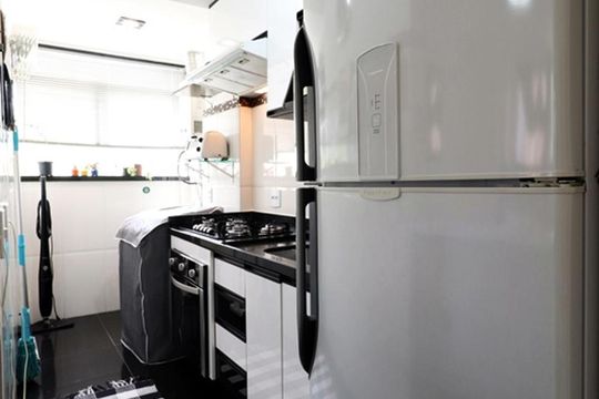 Cozinha de apartamento para alugar com 3 quartos, 63m² em Vargem Pequena, Rio de Janeiro
