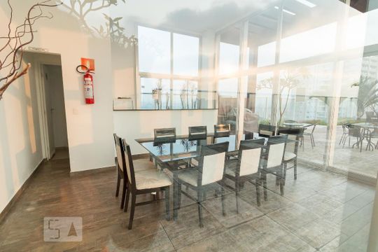 Área comum da cobertura - espaço gourmet de kitnet/studio para alugar com 1 quarto, 36m² em Vila Augusta, Guarulhos