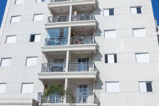 Fachada do bloco de apartamento à venda com 2 quartos, 54m² em Vila Bela, São Paulo