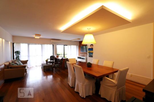 Sala de apartamento para alugar com 3 quartos, 163m² em Barra da Tijuca, Rio de Janeiro