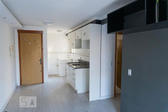 Sala e cozinha de apartamento à venda com 2 quartos, 44m² em São José, São Leopoldo