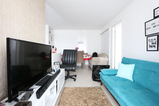 sala de apartamento para alugar com 1 quarto, 44m² em Vila Andrade, São Paulo