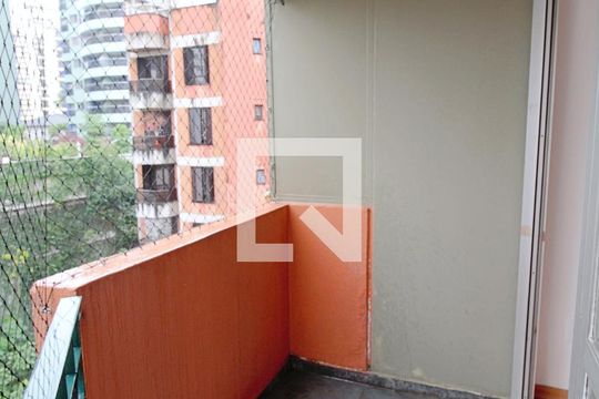 Varanda da Sala de apartamento à venda com 1 quarto, 45m² em Real Parque, São Paulo